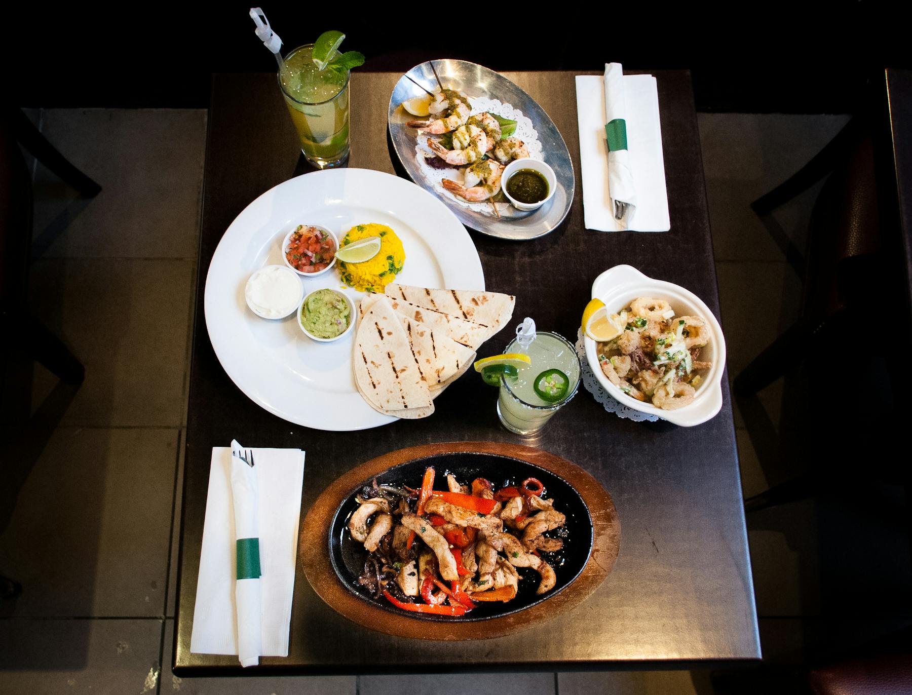 a plate of food on a table